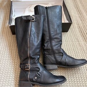 Guess Black Knee-High Boots